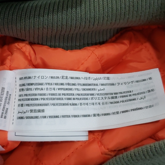 Hollister Bomber Jacket Womens Size X-Small Olive - Picture 4 of 5